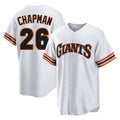 harde SF.Giants #26 Matt Chapman Player White Throwback Cooperstown Collection Home Game Stitched Jerseys