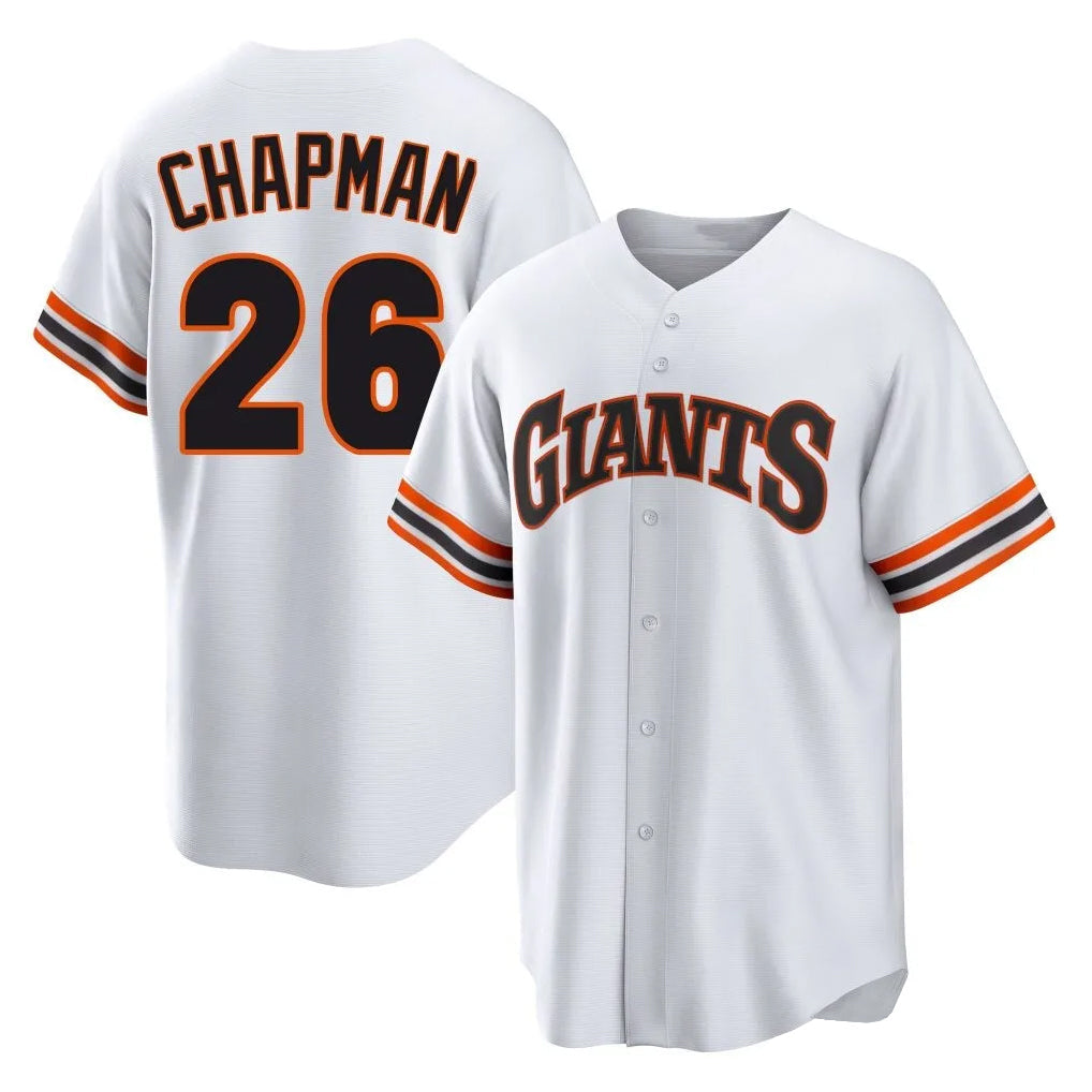 harde SF.Giants #26 Matt Chapman Player White Throwback Cooperstown Collection Home Game Stitched Jerseys