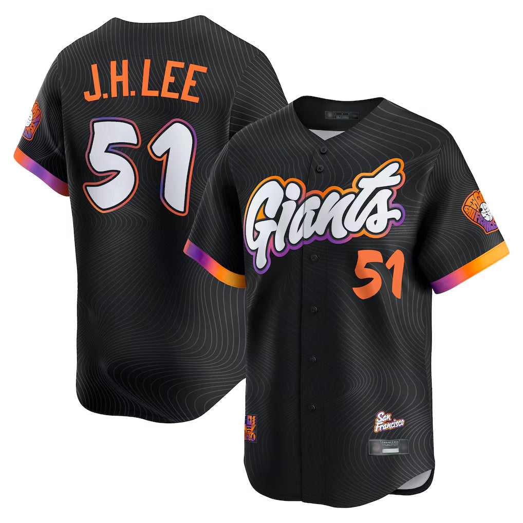 harde SF.Giants #51 Jung Hoo Lee Player Black 2025 City Connect Home Limited Stitched Jerseys