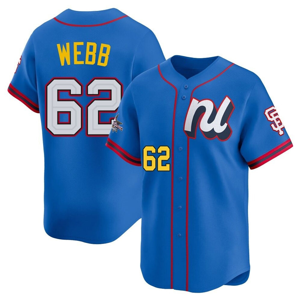 harde SF.Giants #62 Logan Webb Player Blue National League All-Star Edition Limited Stitched Jerseys