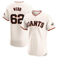 harde SF.Giants #62 Logan Webb Player Cream Home Limited Elite Stitched Jerseys