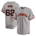 harde SF.Giants #62 Logan Webb Player Gray Home Limited Stitched Jerseys