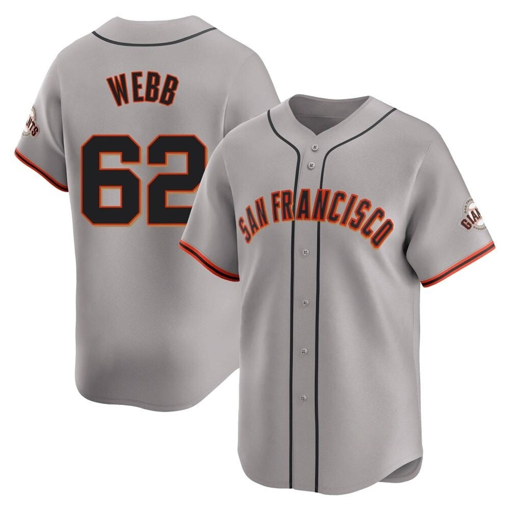 harde SF.Giants #62 Logan Webb Player Gray Home Limited Stitched Jerseys