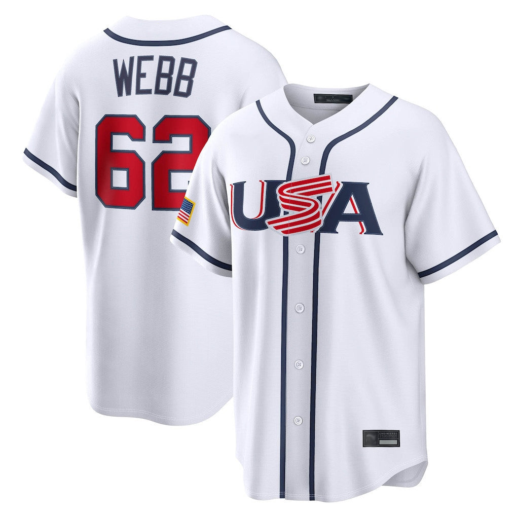harde SF.Giants #62 Logan Webb Player White USA 2026 World Classic Road Limited Stitched Jerseys