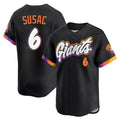 harde SF.Giants #6 Daniel Susac Player Black 2025 City Connect Home Limited Stitched Jerseys