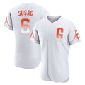 harde SF.Giants #6 Daniel Susac Player White City Connect Home Limited Elite Stitched Jerseys