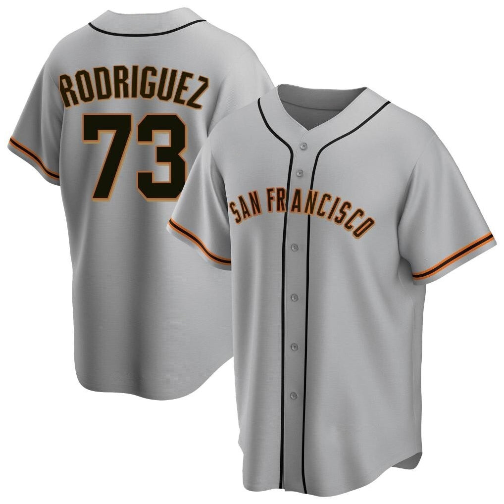 harde SF.Giants #73 Randy Rodriguez Player Gray Home Game Stitched Jerseys