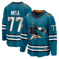 harde S.Jose Sharks #77 Michael Misa Teal Breakaway Jerseys