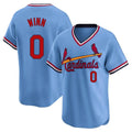 harde St. Louis Cardinals #0 Masyn Winn Player Light Blue City Connect Home T-shirt Stitched Jerseys