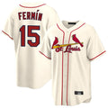 harde St. Louis Cardinals #15 Jose Fermin Player Cream Home Game Stitched Jerseys