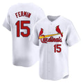 harde St. Louis Cardinals #15 Jose Fermin Player White Home Limited Stitched Jerseys