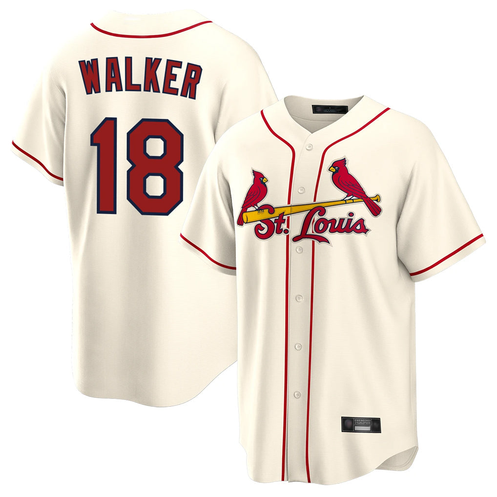harde St. Louis Cardinals #18 Jordan Walker Player Cream Home Game Stitched Jerseys