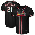 harde St. Louis Cardinals #21 Lars Nootbaar Player Black Carbon Fashio Game Stitched Jerseys