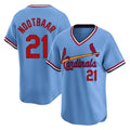 harde St. Louis Cardinals #21 Lars Nootbaar Player Light Blue City Connect Home T-shirt Stitched Jerseys