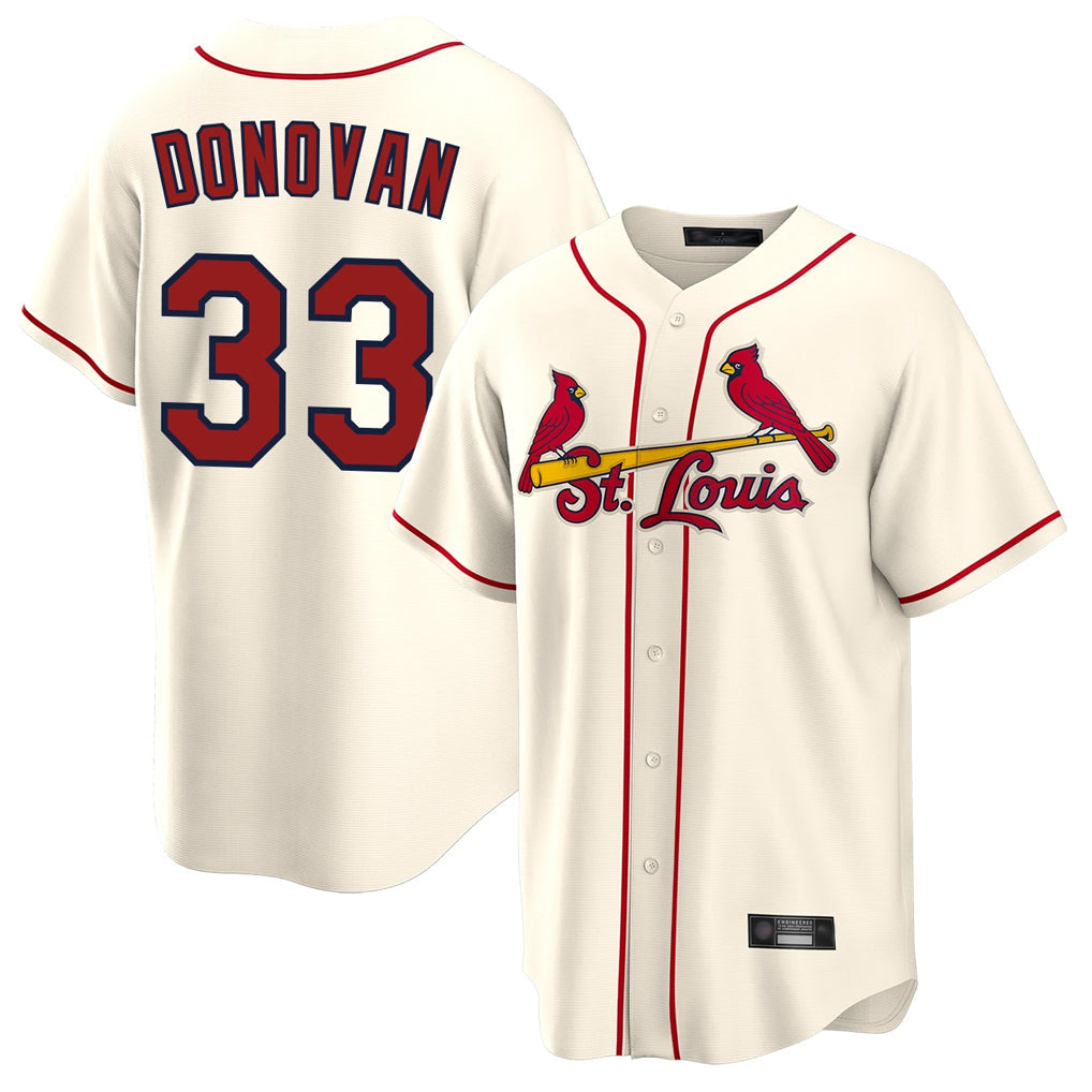 harde St. Louis Cardinals #33 Brendan Donovan Player Cream Home Game Stitched Jerseys