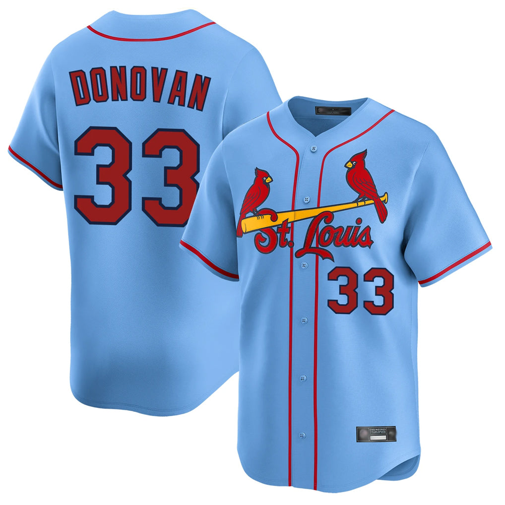 harde St. Louis Cardinals #33 Brendan Donovan Player Light Blue Home Limited Stitched Jerseys