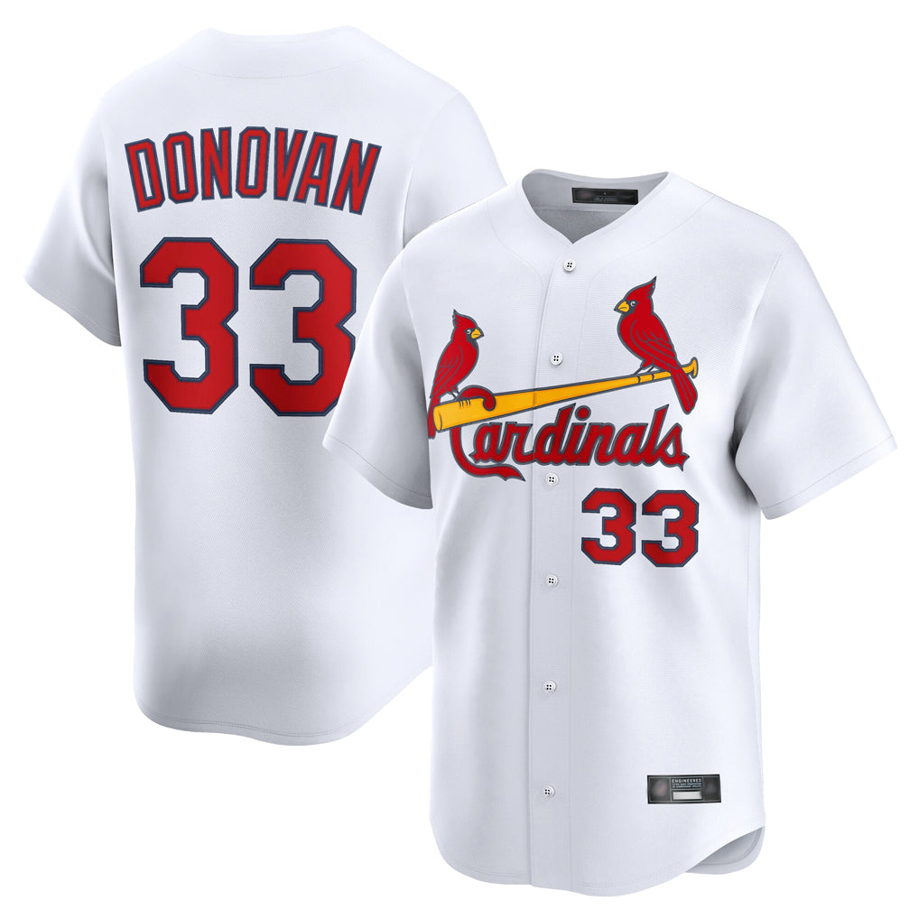 harde St. Louis Cardinals #33 Brendan Donovan Player White Home Limited Stitched Jerseys