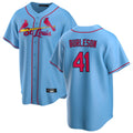 harde St. Louis Cardinals #41 Alec Burlesona Player Light Blue Home Game Stitched Jerseys