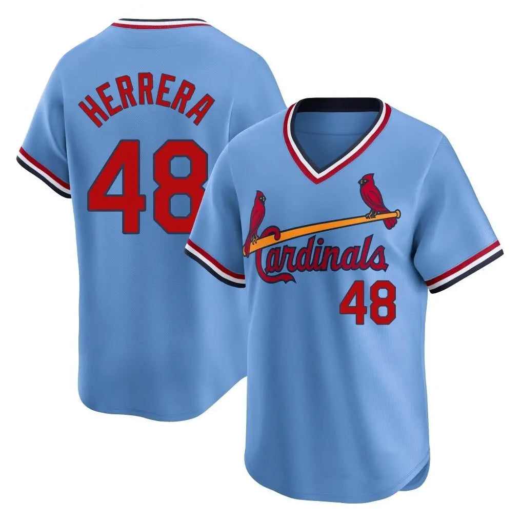 harde St. Louis Cardinals #48 Ivan Herrera Player Light Blue City Connect Home T-shirt Stitched Jerseys