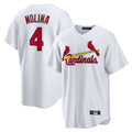 harde St. Louis Cardinals #4 Yadier Molina Player White Home Game Stitched Jerseys