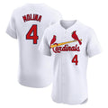 harde St. Louis Cardinals #4 Yadier Molina Player White Home Limited Elite Stitched Jerseys