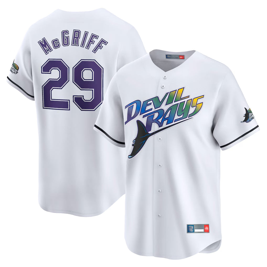 harde TB.Rays #29 Fred McGriff Player White City Connect Home Stitched Jerseys