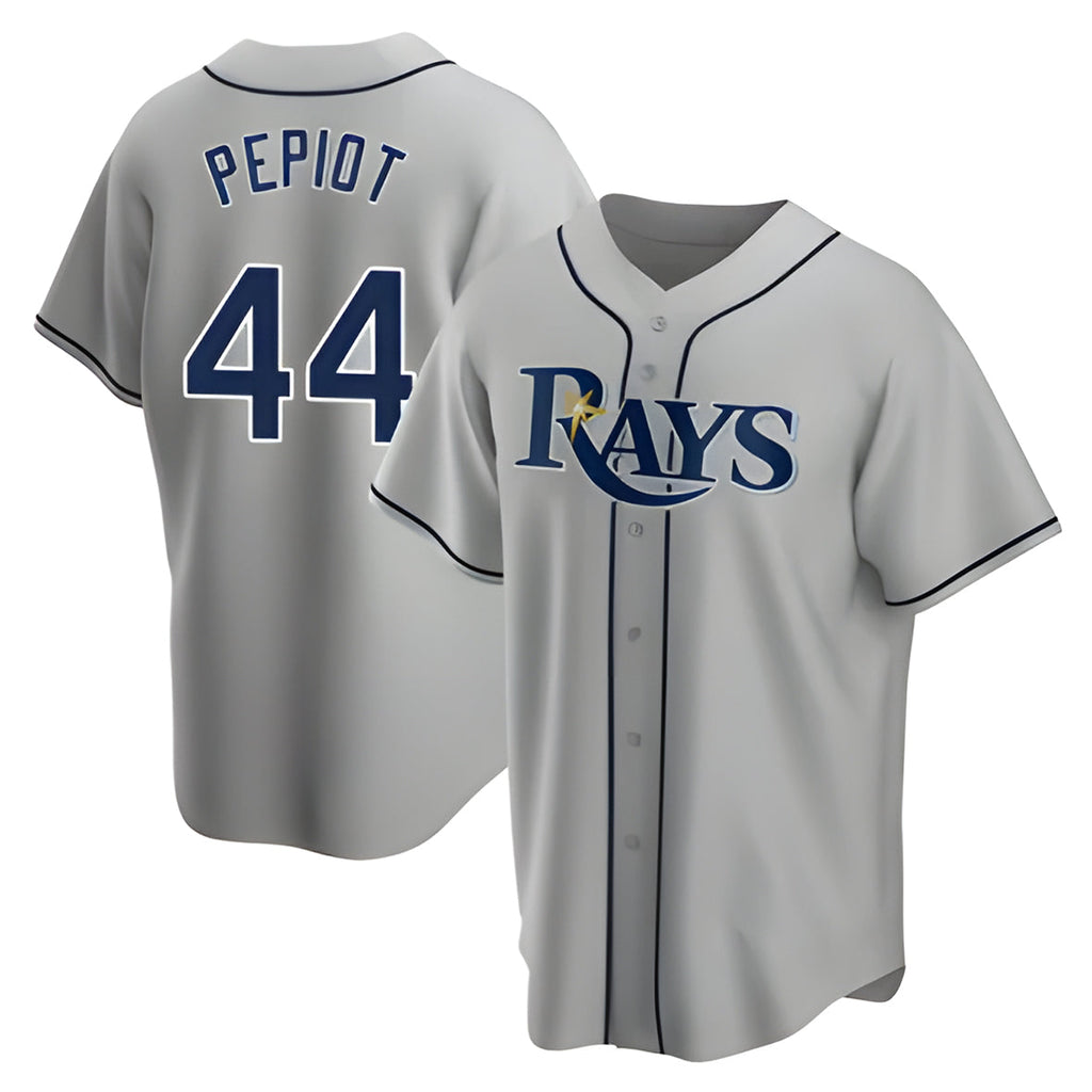 harde TB.Rays #44 Ryan Pepiot Player Gray Home Game Stitched Jerseys