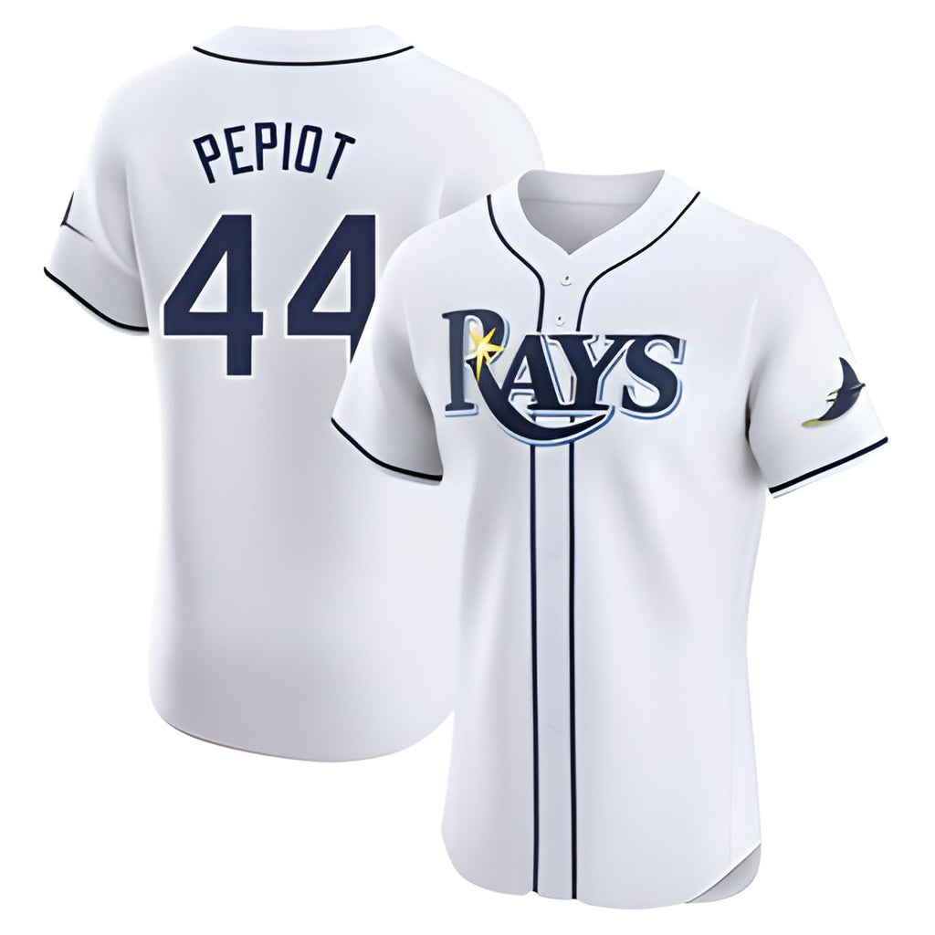 harde TB.Rays #44 Ryan Pepiot Player White Home Limited Elite Stitched Jerseys
