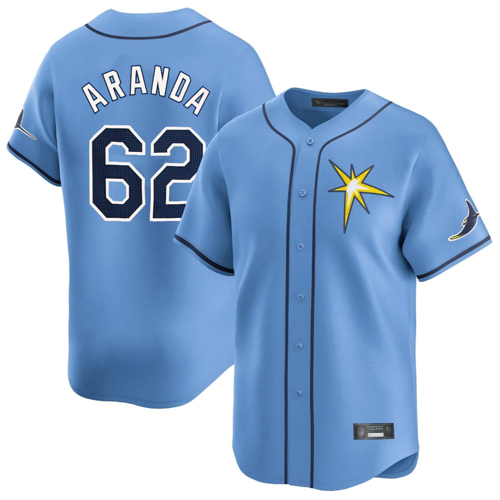 harde TB.Rays #62 Jonathan Aranda Player Light Blue Home Limited Stitched Jerseys