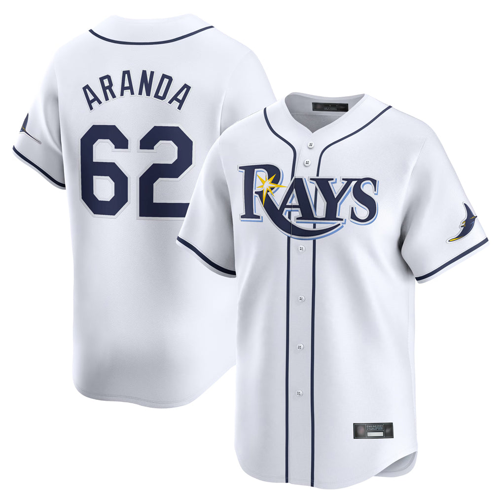harde TB.Rays #62 Jonathan Aranda Player White Home Limited Stitched Jerseys
