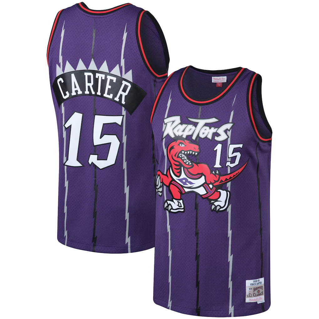 harde T.Raptors #15 Vince Carter Mitchell & Ness Purple 199899 Big & Tall Hardwood Classics Swingman Jerseys