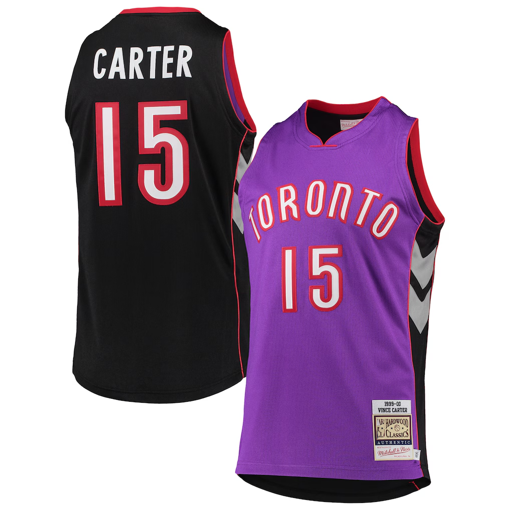 harde T.Raptors #15 Vince Carter Mitchell & Ness Purple 19992000 Hardwood Classics Authentic Jerseys