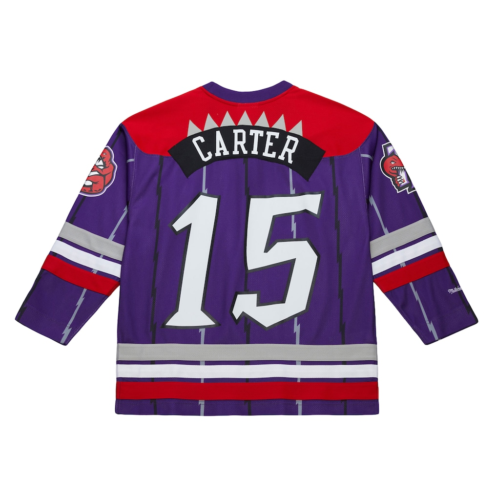 harde T.Raptors #15 Vince Carter Mitchell & Ness Purple Maxxed Out Fashion Hockey Jerseys