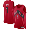 harde T.Raptors #1 Gradey Dick Red Swingman Player Jerseys - Icon Edition
