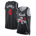 harde T.Raptors #4 Scottie Barnes Black 2025-26 Swingman Jerseys - City Edition
