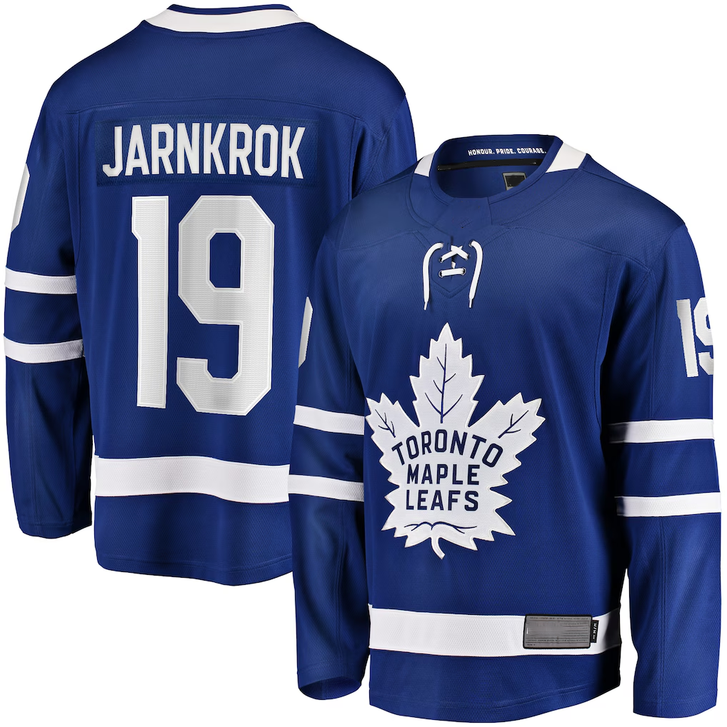 harde T.Maple Leafs #19 Calle Jarnkrok Blue Home Breakaway Player Jerseys