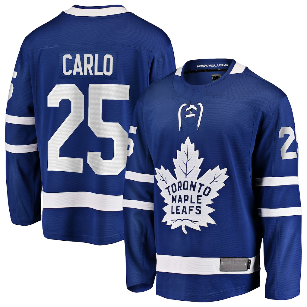 harde T.Maple Leafs #25 Brandon Carlo Blue Home Breakaway Jerseys