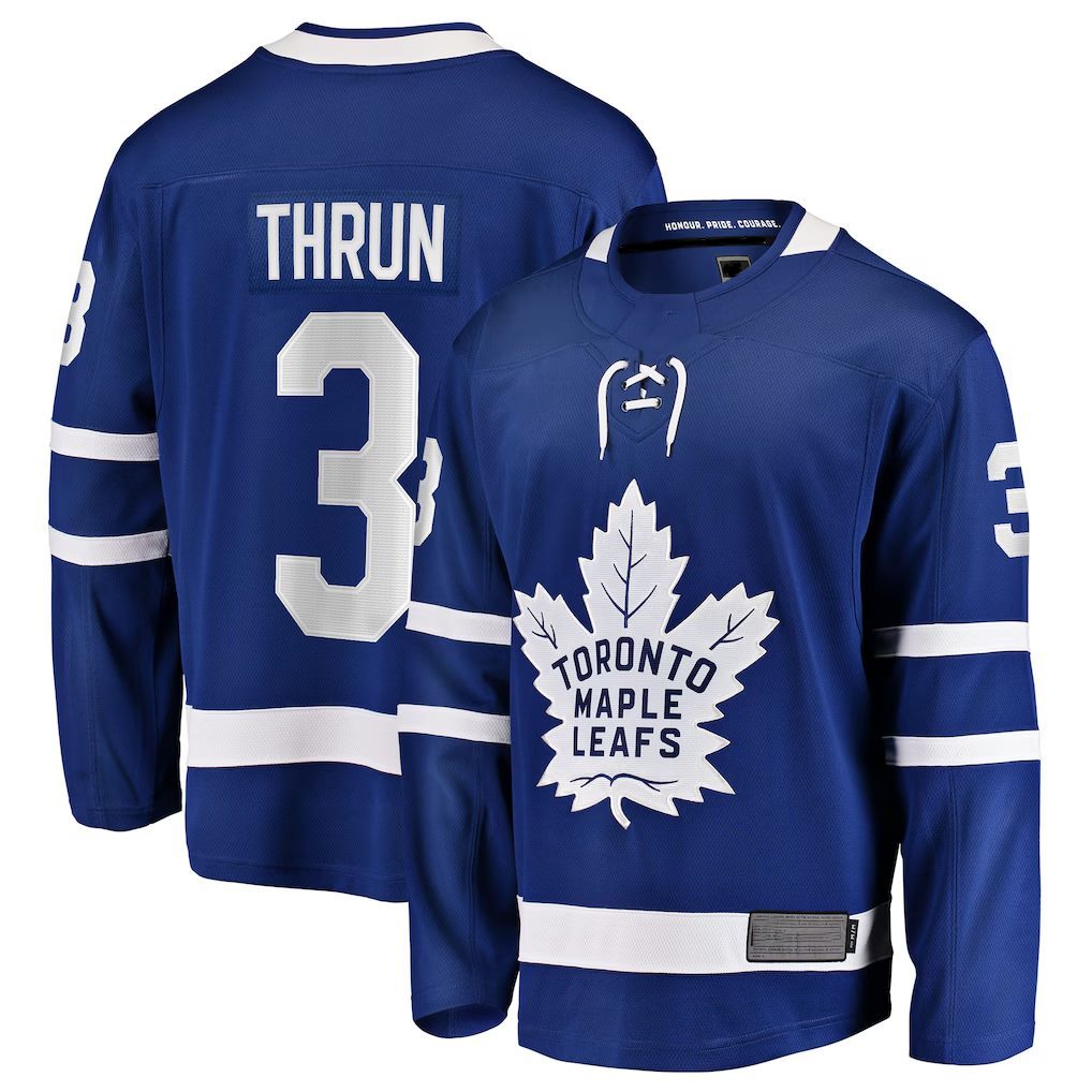 harde T.Maple Leafs #3 Henry Thrun Blue Home Breakaway Jerseys