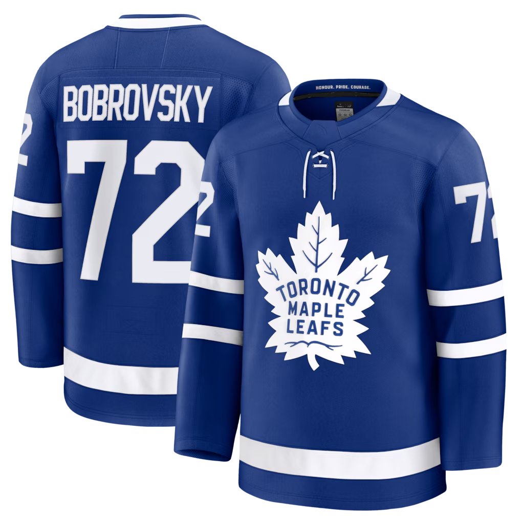 harde T.Maple Leafs #72 Sergei Bobrovsky Blue Home Premium Jerseys