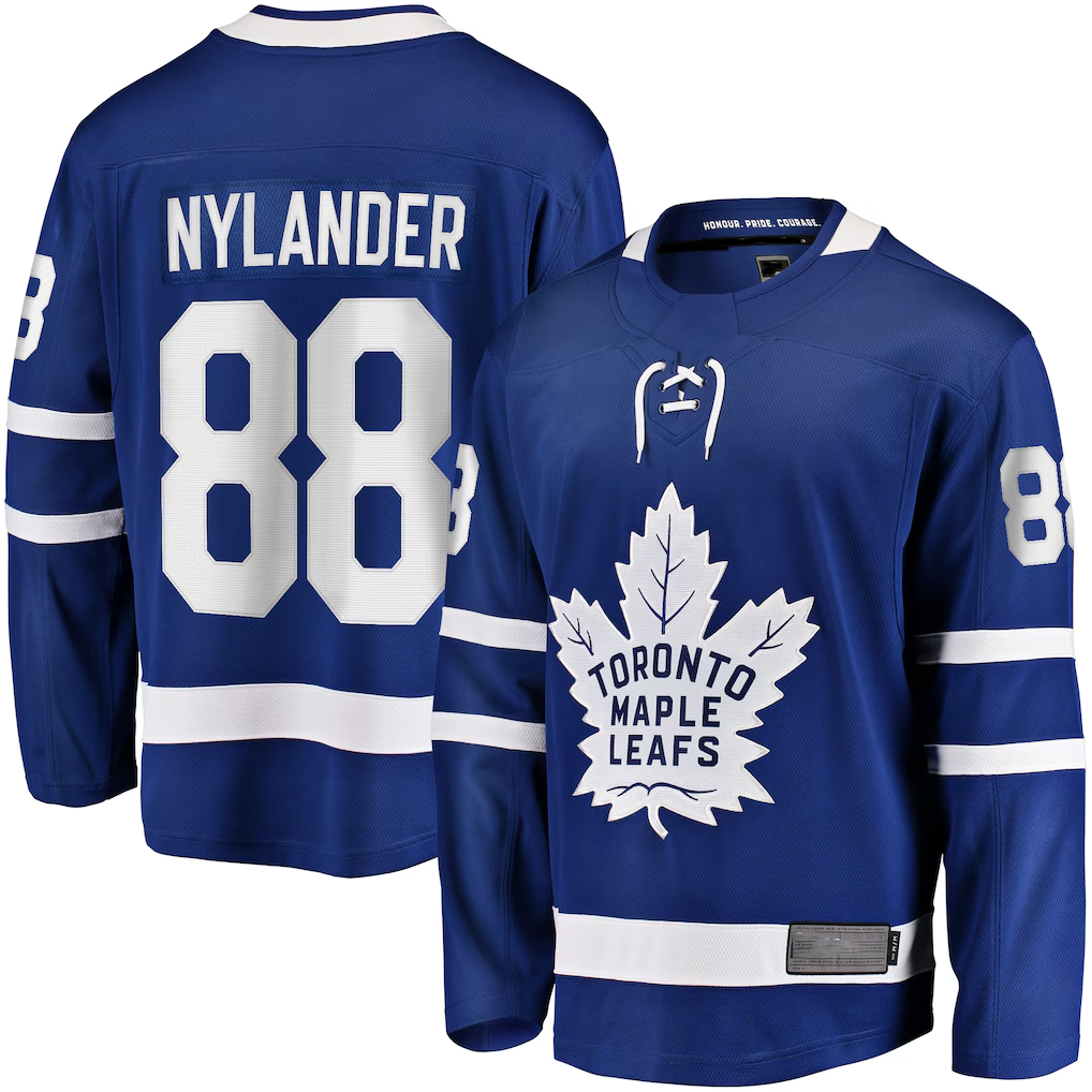 harde T.Maple Leafs #88 William Nylander Blue Home Breakaway Player Jerseys