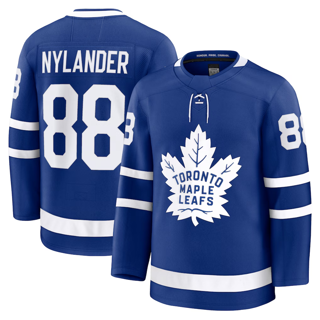 harde T.Maple Leafs #88 William Nylander Blue Home Premium Jerseys