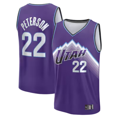 harde U.Jazz #22 Darryn Peterson Fanatics Purple 2026 Draft First Round Pick Fast Break Jerseys - Icon Edition