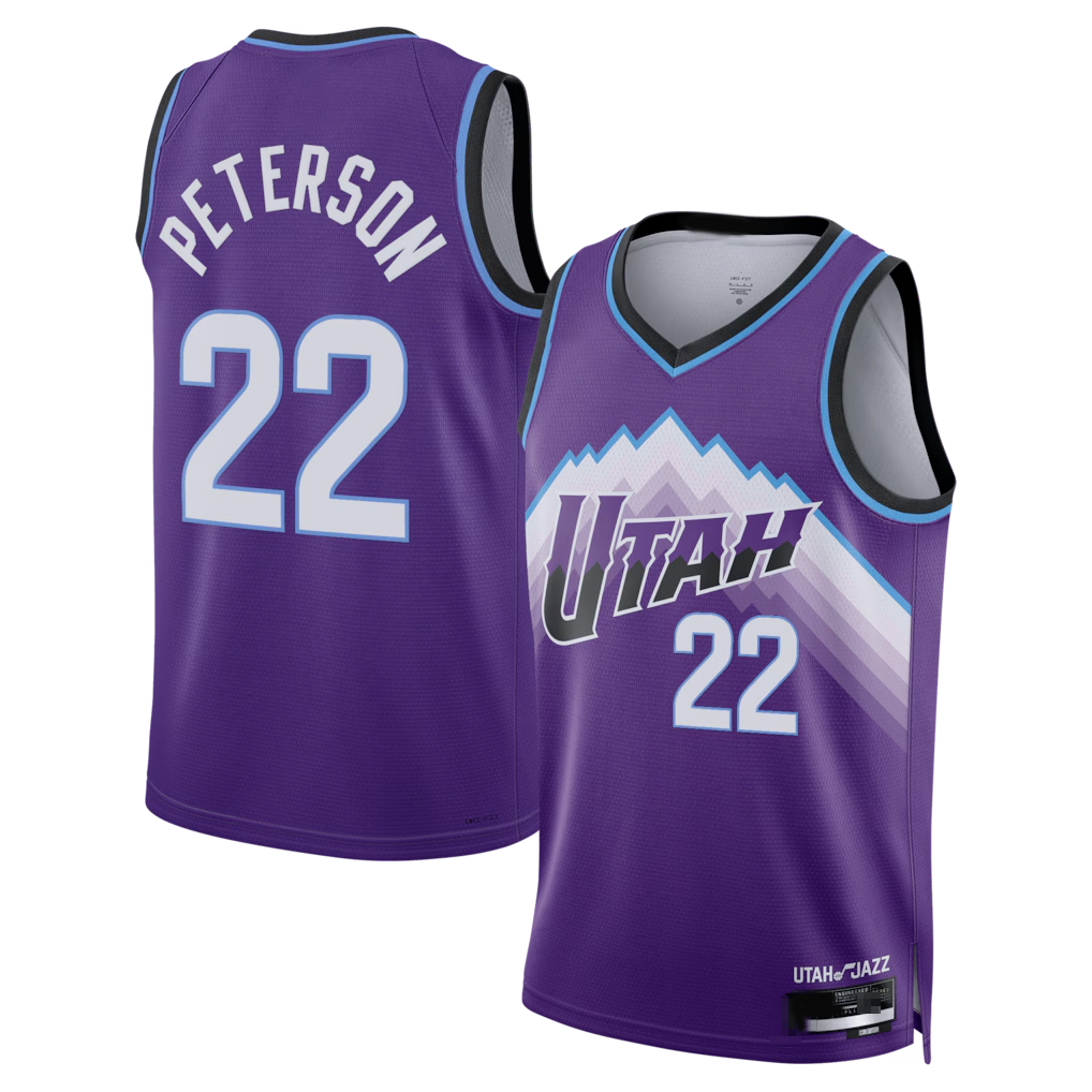 harde U.Jazz #22 Darryn Peterson Purple 2026 Draft Swingman Jerseys - Icon Edition