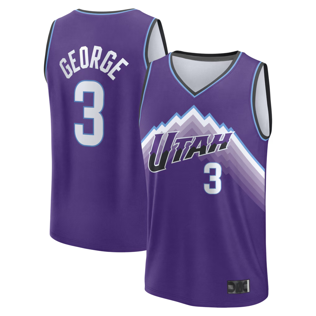 harde U.Jazz #3 Keyonte George Fanatics Purple Fast Break Replica Jerseys - Icon Edition