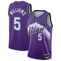 harde U.Jazz #5 Cody Williams Purple Swingman Jerseys - Icon Edition