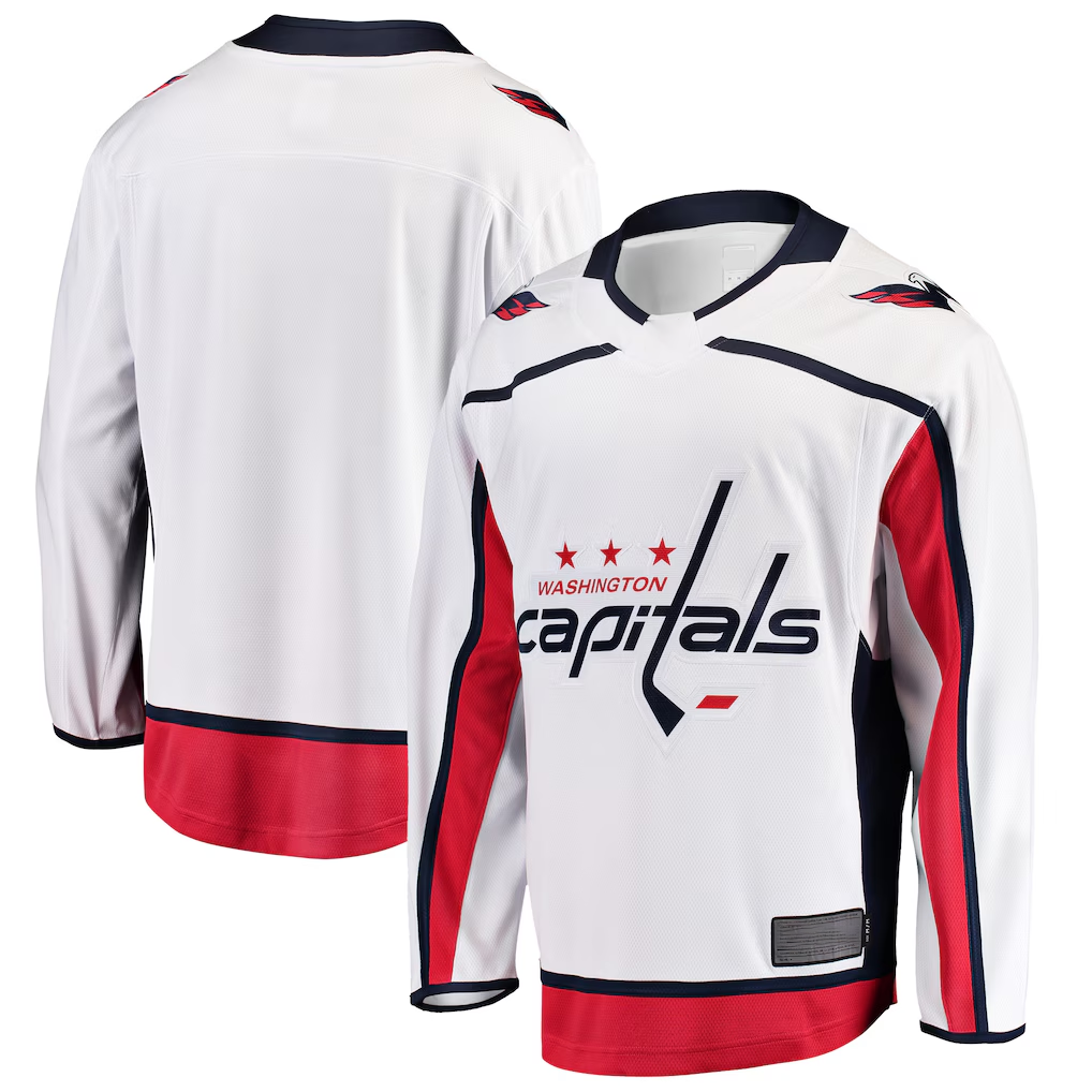 harde W.Capitals White Breakaway Away Jerseys