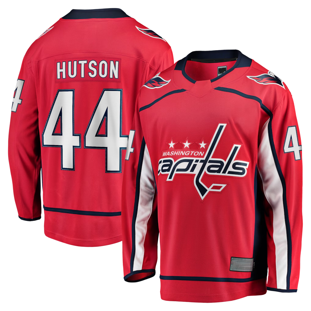 harde W.Capitals #44 Cole Hutson Red Home Breakaway Jerseys
