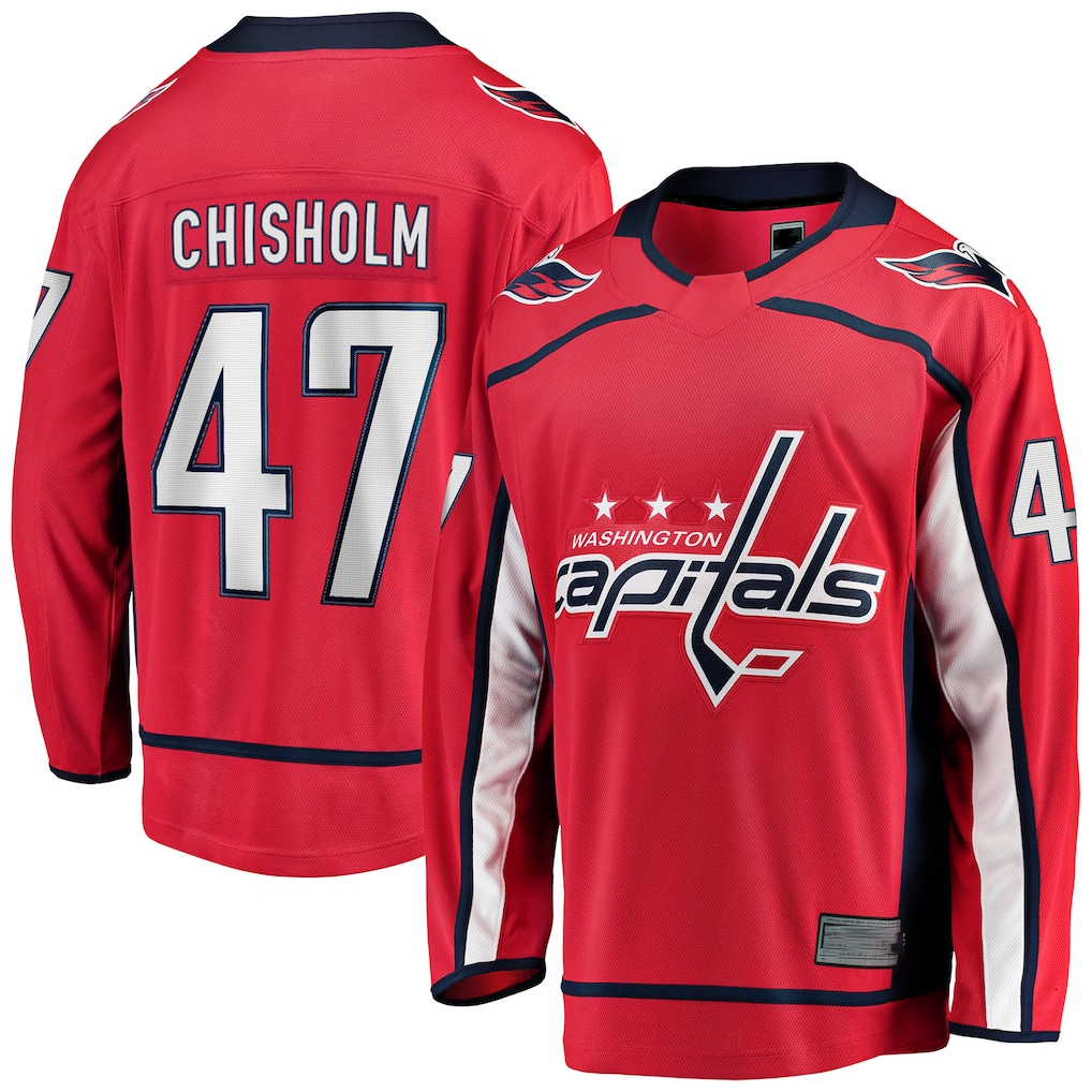 harde W.Capitals #47 Declan Chisholm Red Home Breakaway Jerseys