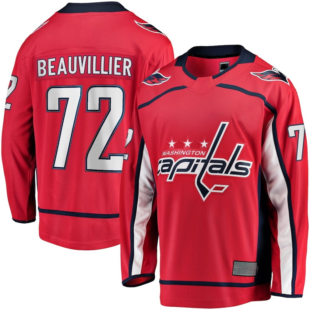 harde W.Capitals #72 Anthony Beauvillier Red Home Breakaway Jerseys