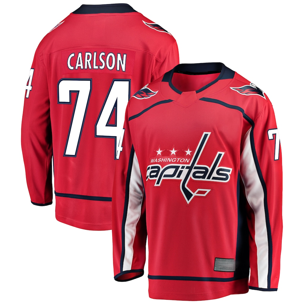 harde W.Capitals #74 John Carlson Red Home Breakaway Player Jerseys